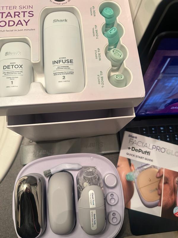 Shark™ FacialPro™ Glow At Home Hydro-Powered Facial System, Blue