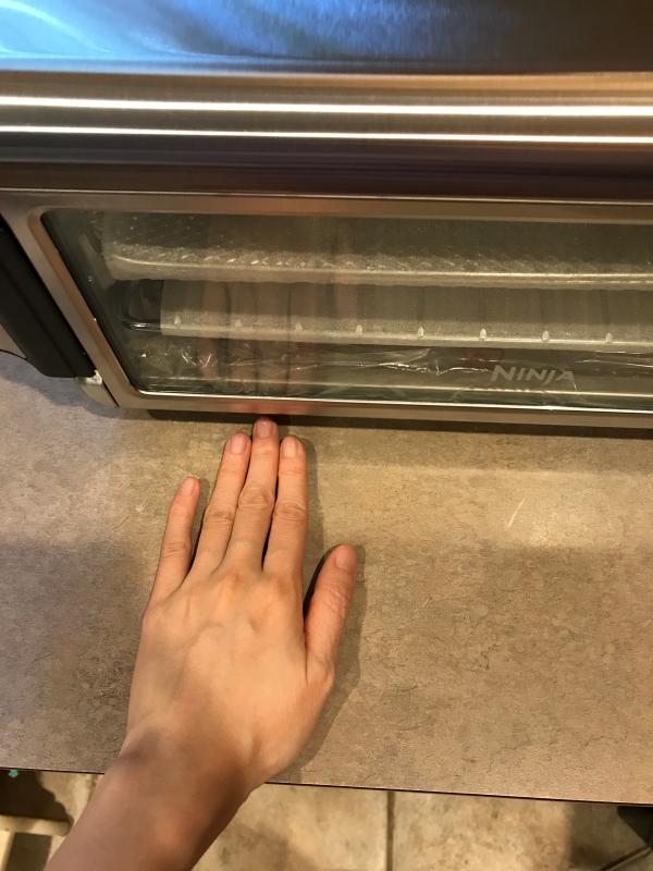 Counter space left when laying down (in use)