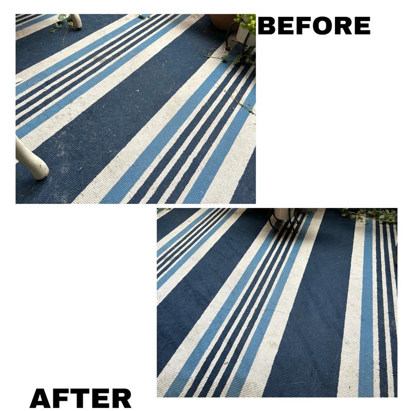 carpet tool on outdoor rug