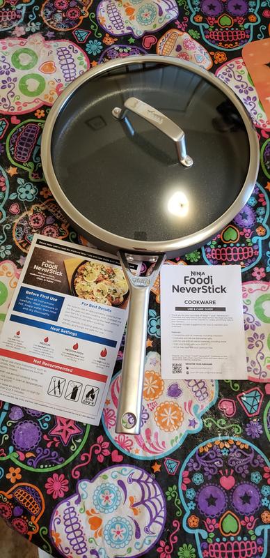 Ninja, Foodi NeverStick Premium Hard-Anodized 5-Quart Saute Pan with Glass  Lid - Zola