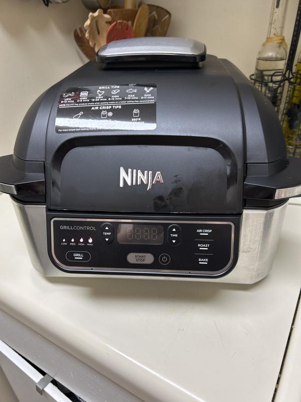 Ninja EG201 Foodi 6 in 1 Indoor Grill Air Fryer Combination Black Silver
