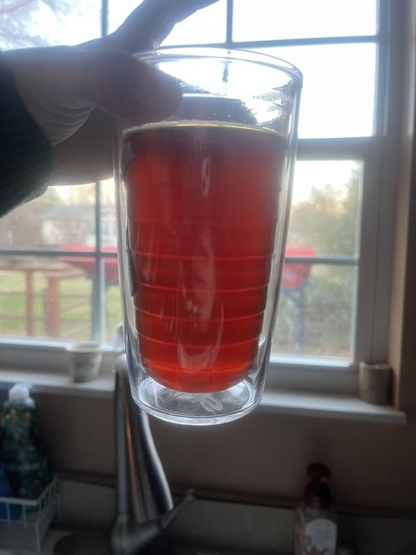 Brewed on the rich setting with a pod