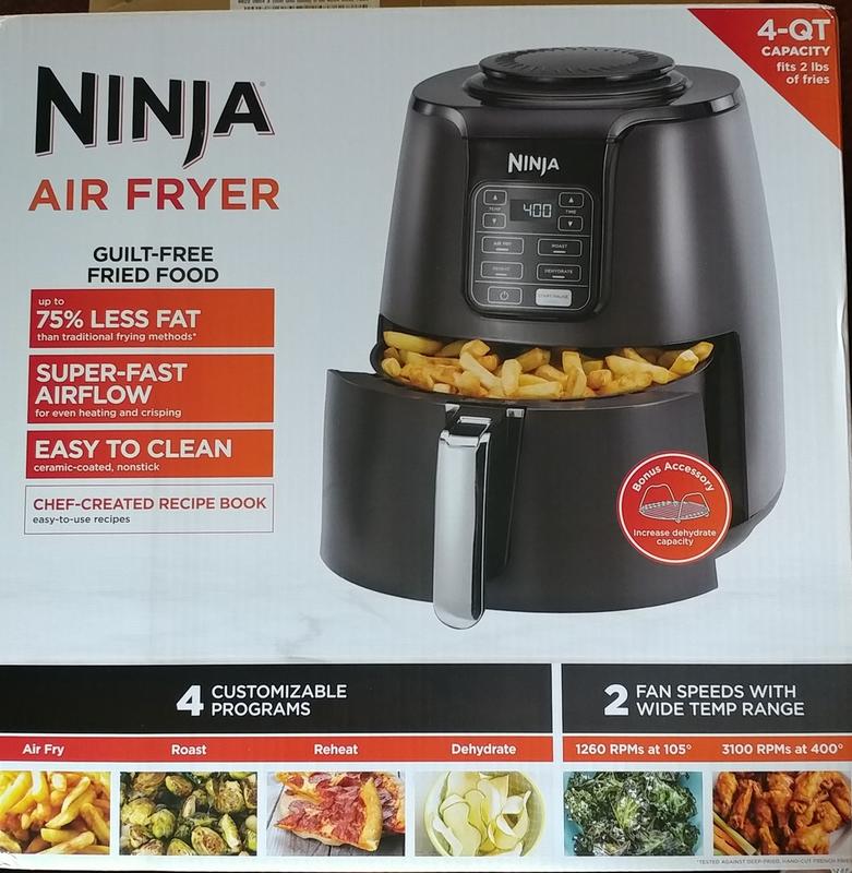 Nutri Ninja AF101 Air Fryer 4QT Crisper Variable Temp Auto