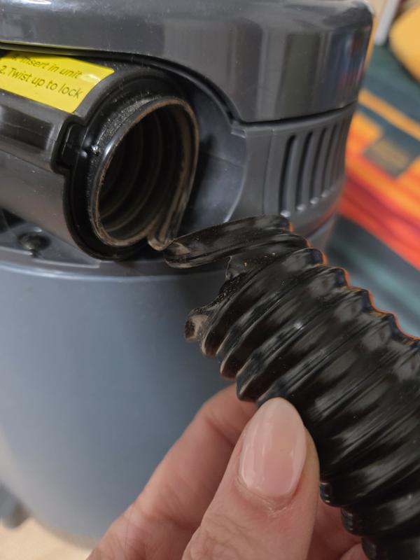 Broken hose.
