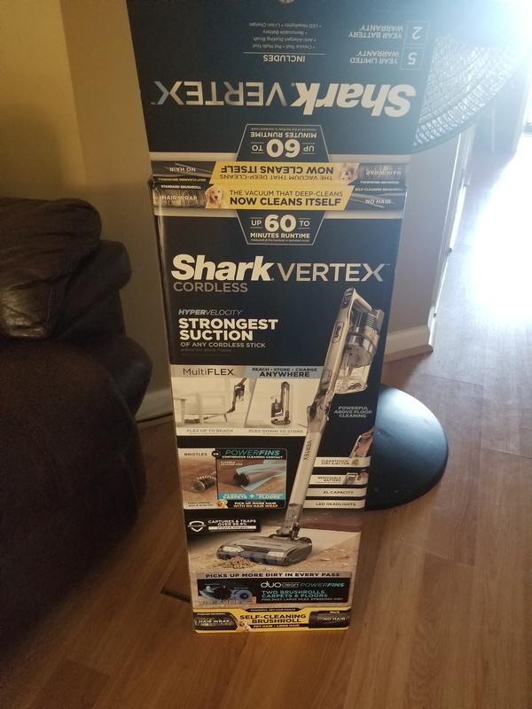 Shark Vertex Cordless Stick Vacuum with DuoClean PowerFins IZ464H 10" Cleaning Path Burgundy: Lightweight, Pet Hair, HEPA, 60 Min Run Time - Thumbnail 3