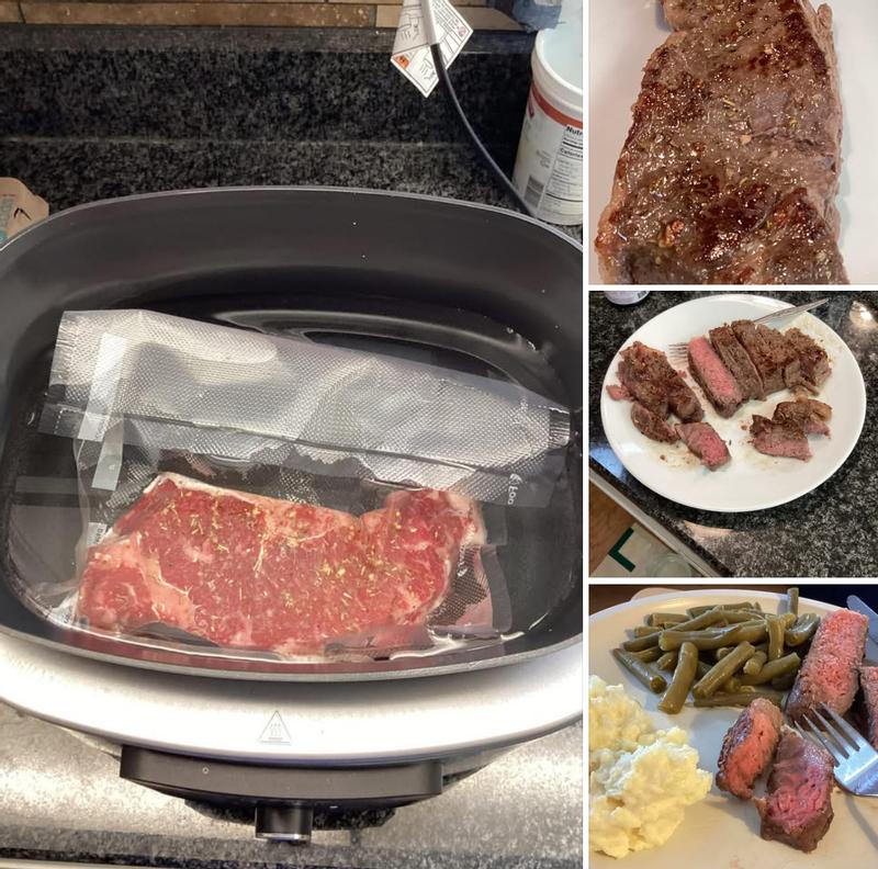 Sous vide steak