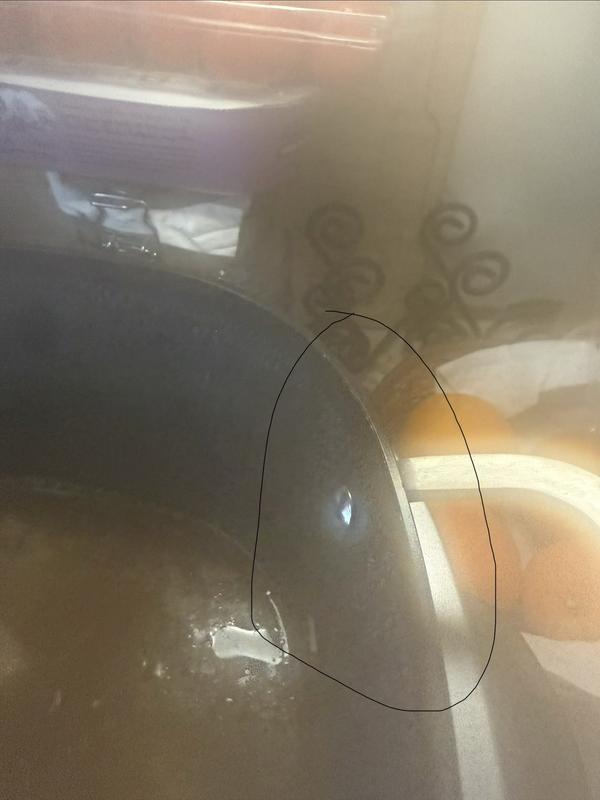 this is only 1 of the scratches left by lid, it's nonstick and even phone rep said dangerous