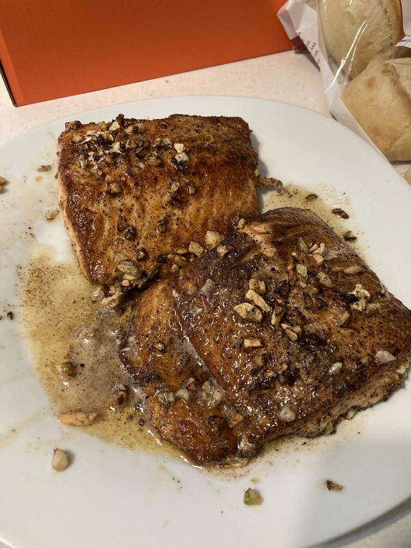 Perfect cooked salmon.