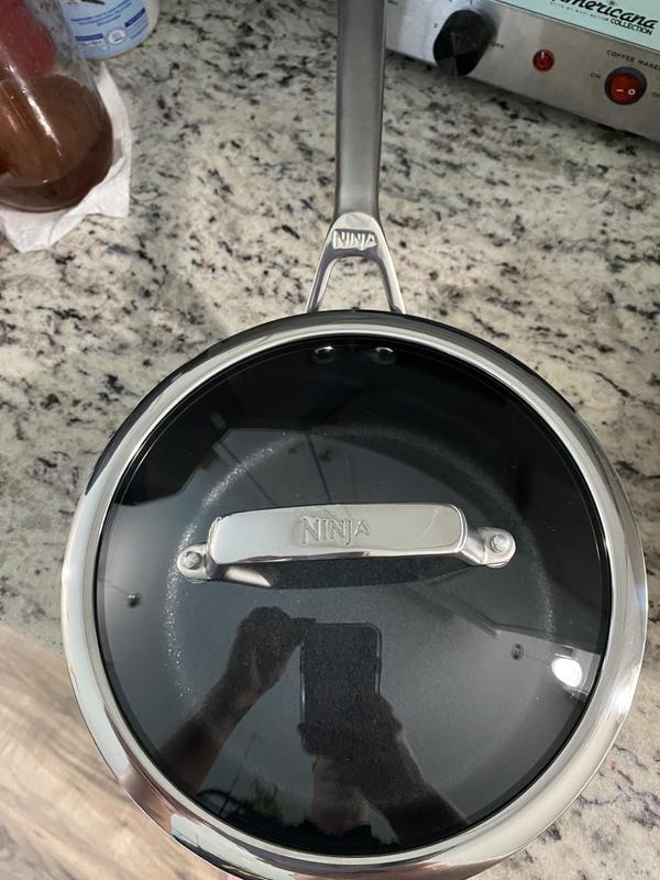 Ninja Foodi NeverStick Premium Hard-Anodized 3 1/2-Quart Saucepan with  Glass Lid Gray C30235 - Best Buy
