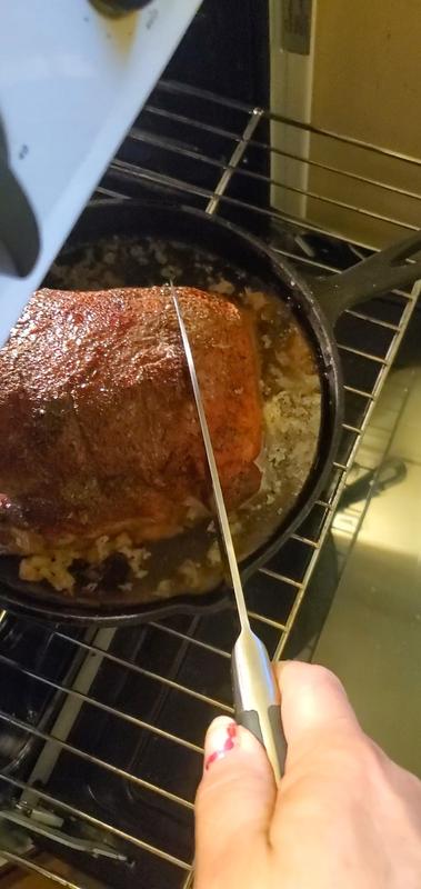 Sliced right through this roast at it's toughest point.