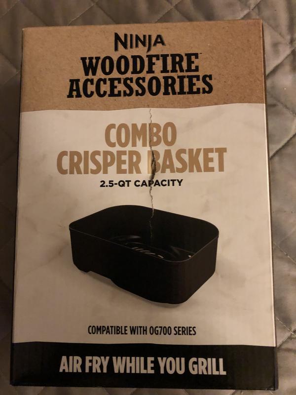  Ninja XSKCRSPBKT Woodfire, Combo Crisper Basket, 2.5-Quart  Capacity, Compatible with Ninja Woodfire Grills (OG700 series), Nonstick,  Black : Patio, Lawn & Garden