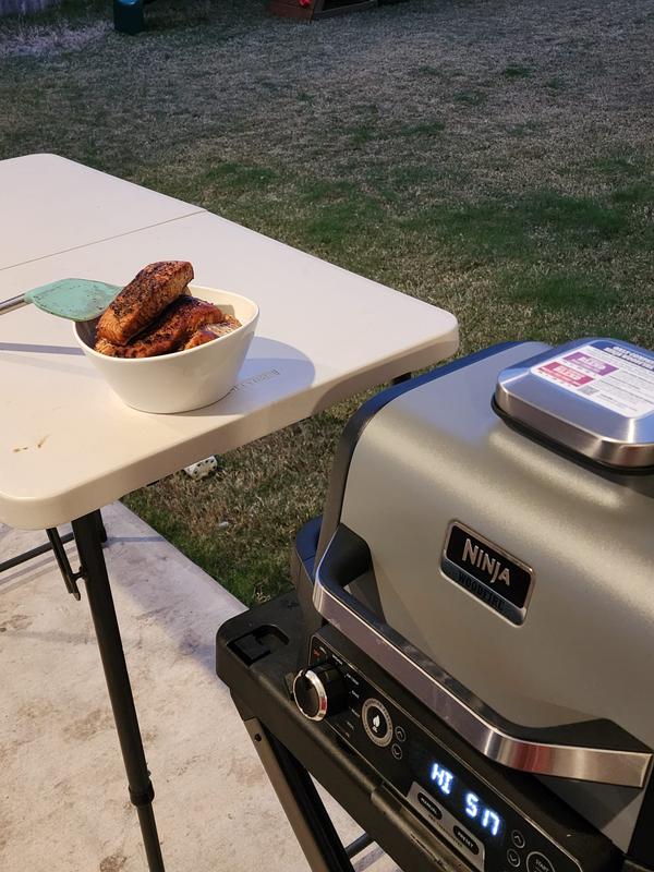 Ninja Woodfire 7-in-1 Outdoor Grill and Smoker 1760-Watt Grey Electric Grill in the Electric Grills department at
