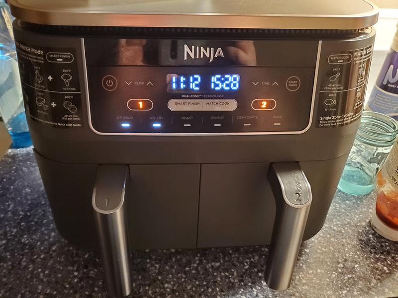 Ninja Foodi 6-in-1 8-Quart Dual-Zone Air Fryer with Smart Probe & Rack