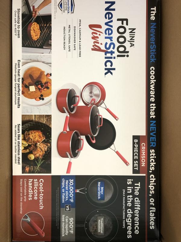 Customer Reviews Ninja™ Foodi™ Neverstick™ Vivid Nonstick Aluminum 8 Piece Cookware Set In Red 