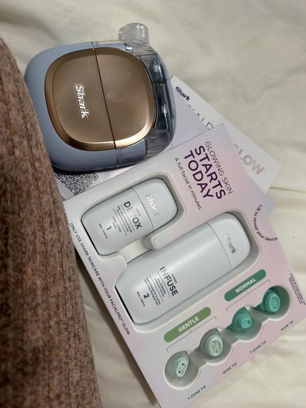 Customer photo for "A facial experience at home whenever I need it easy, convenient, portable, and my skin feels so soft, hydrated and glowy!"