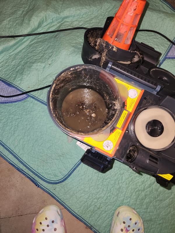 Sucked up the water from the leak