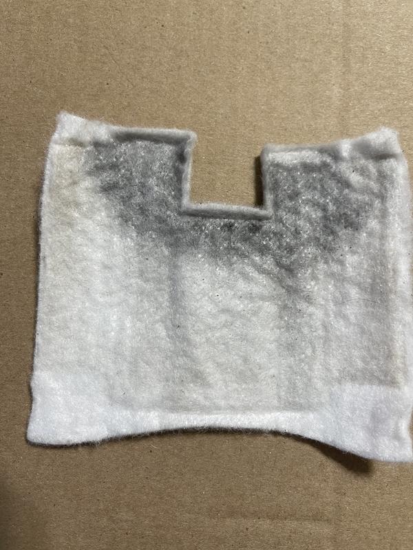 The black on the filter is from the smoke