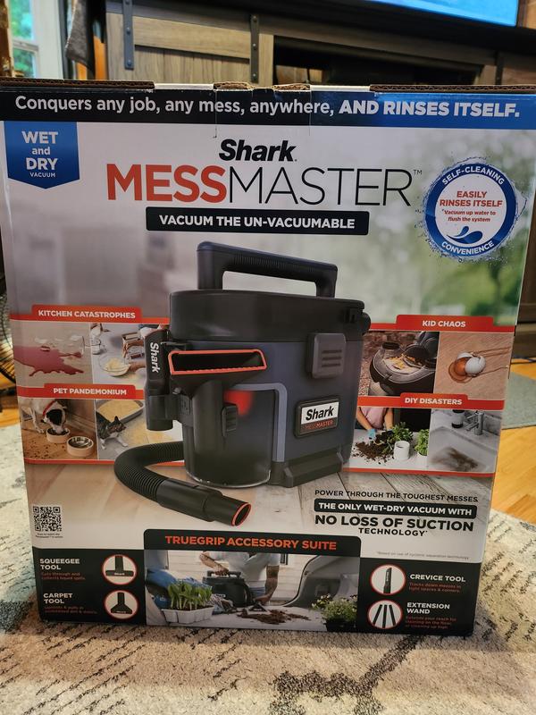 Shark - MessMaster Portable Wet/Dry Vacuum, 1 Gallon Capacity, Corded, Handheld, Perfect for Pets & Cars with Bonus Carpet Tool - Blue - Thumbnail 5