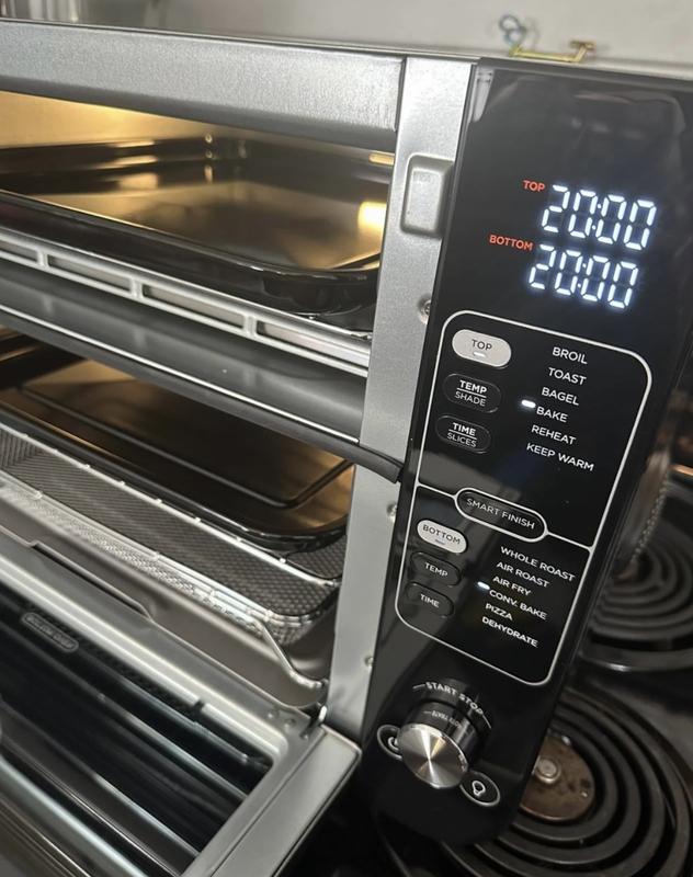  Ninja DCT401 12-in-1 Double Oven with FlexDoor, FlavorSeal &  Smart Finish, Rapid Top Convection and Air Fry Bottom , Bake, Roast, Toast,  Air Fry, Pizza and More, Stainless Steel : Everything