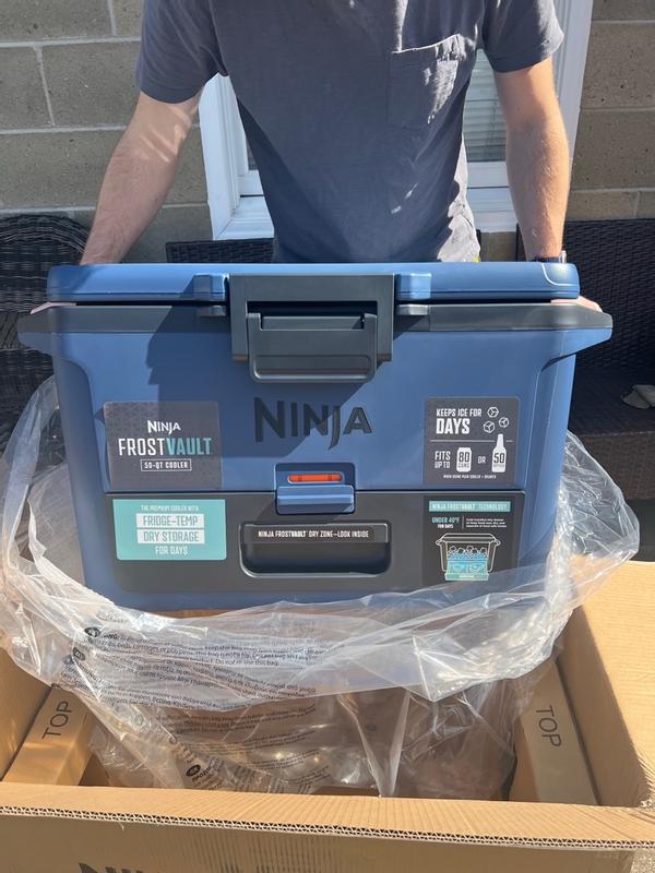 Ninja FrostVault™ 50qt Hard Cooler with Cold Dry Zone, Slate Gray