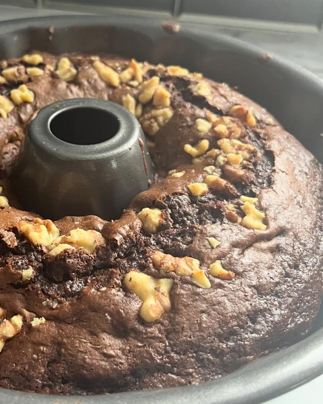 Chocolate walnut Bundt cake