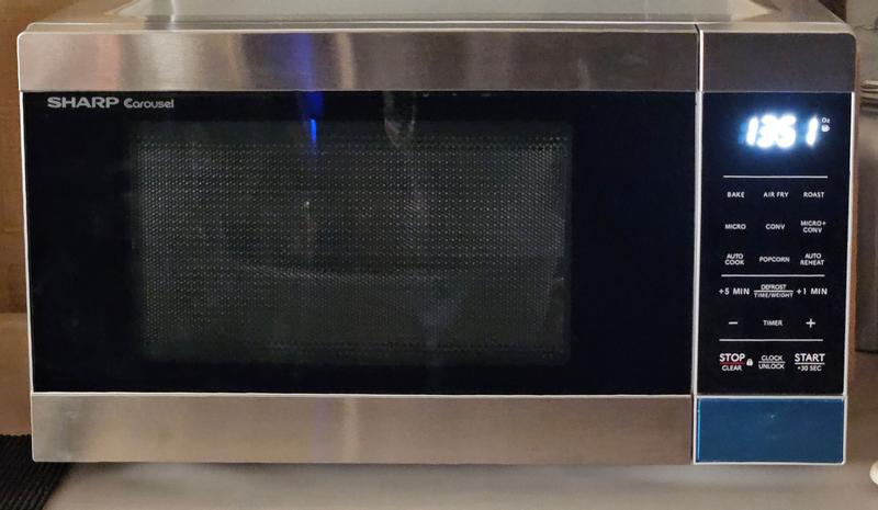 Sharp 0.9-cu ft 900 -Watt Air Fry Countertop Convection Microwave ...
