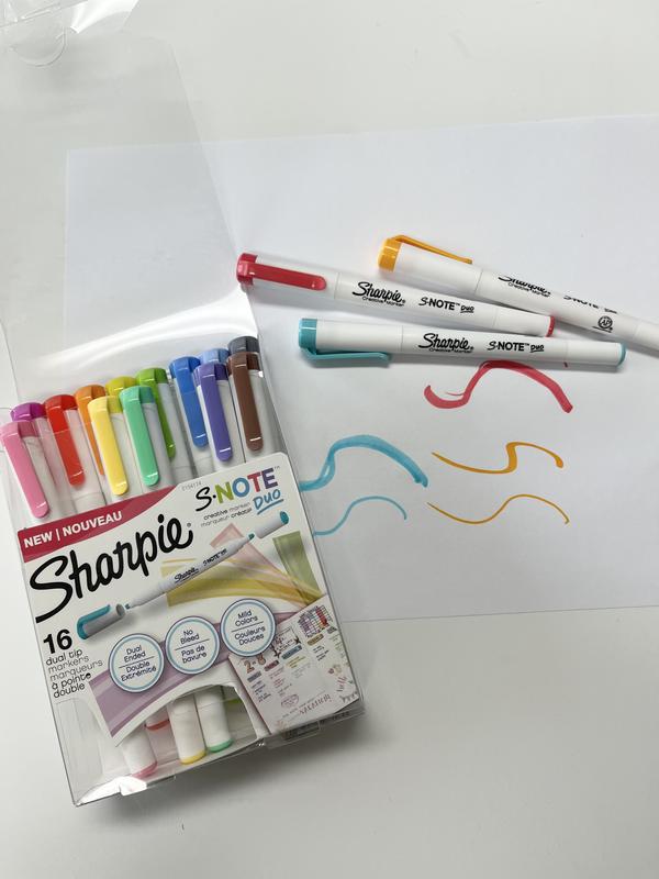 SHARPIE S-NOTE DUO TIP HIGHLIGHTER ASRT - 8CT