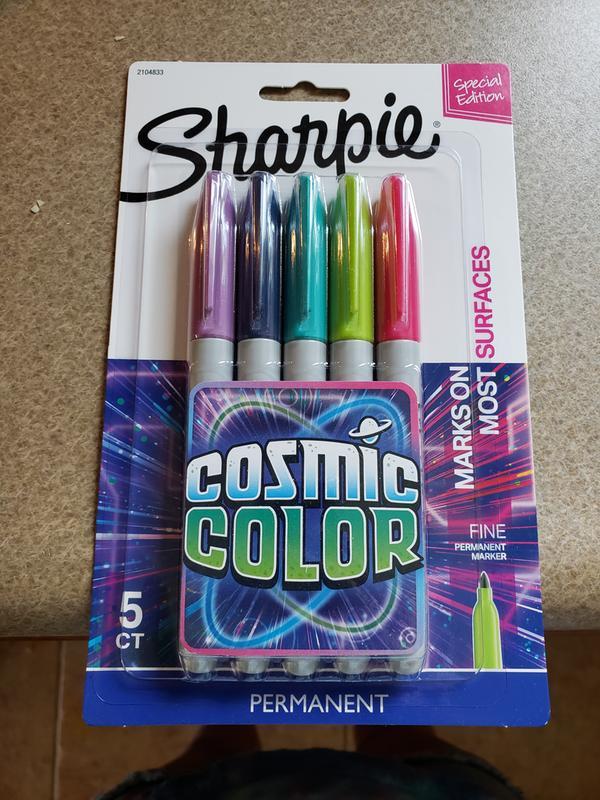 Sharpie Permanent Markers, Fine Point, Cosmic Color, Limited Edition, 24  Count
