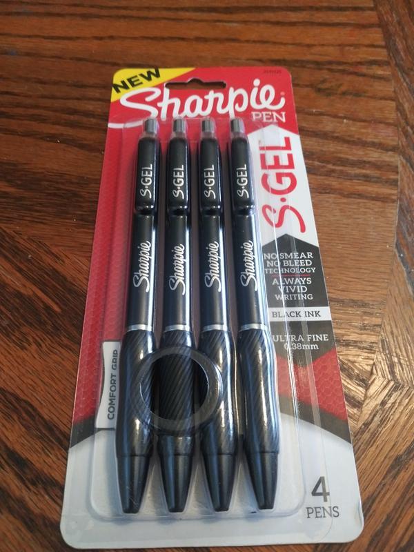 Sharpie S-Gel Pens, Medium Point (0.7mm), Frost Blue Body, Black Gel Ink, 4  Ct