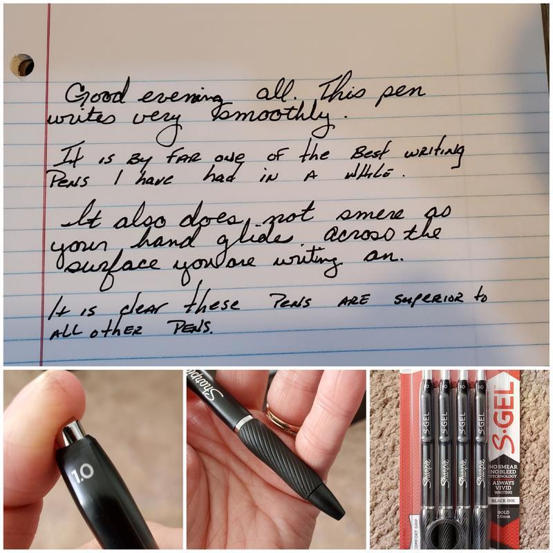 Sharpie S-Gel S-Gel Retractable Gel Pen, Bold 1 mm, Red Ink, Black