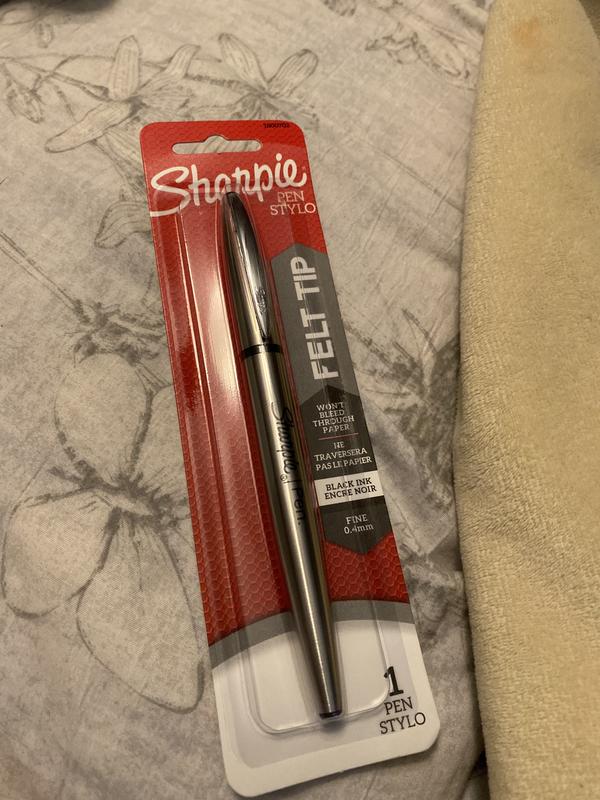 Sharpie Pens, Felt Tip, Assorted, Fine, 0.4 mm - 4 pens