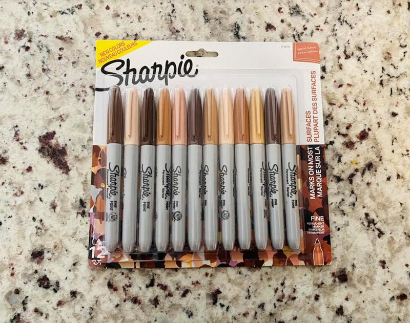 Lot of 9x Sharpie Brown Permanent Marker - Fine Point