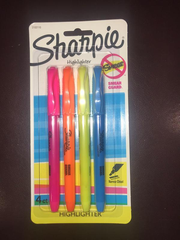 Sharpie Pocket Highlighters (Assorted Colors, Narrow Point) - 36/Box  (2133497)