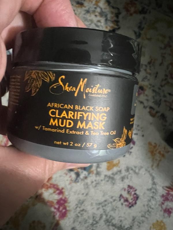 Shea Moisture African Black Soap Beruhigende Körpermaske – 340 Ml, Mit Teebaumöl, Für Unreine Haut