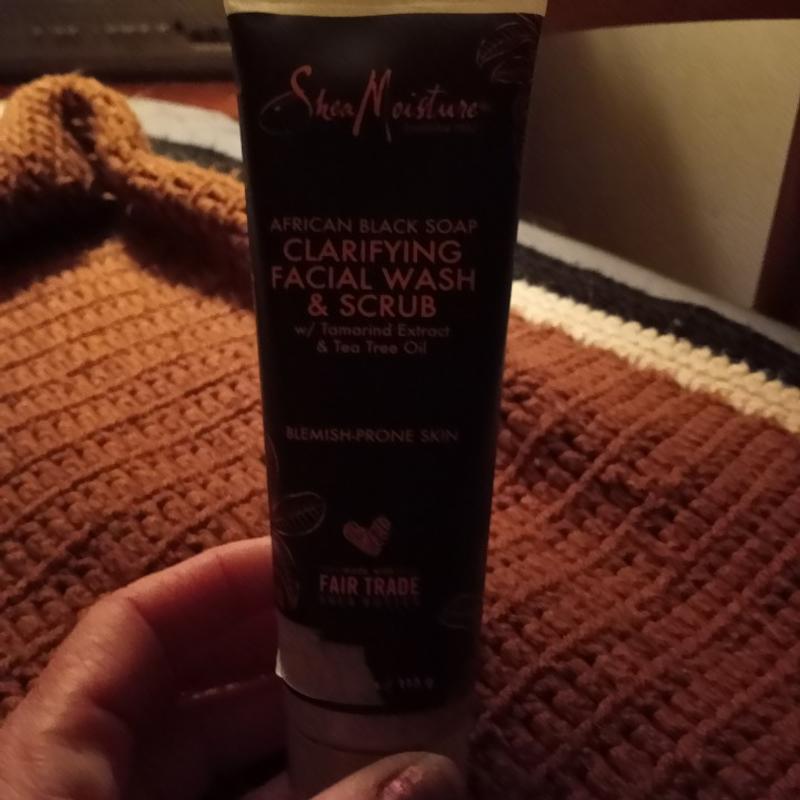 shea moisture men's facial wash and scrub