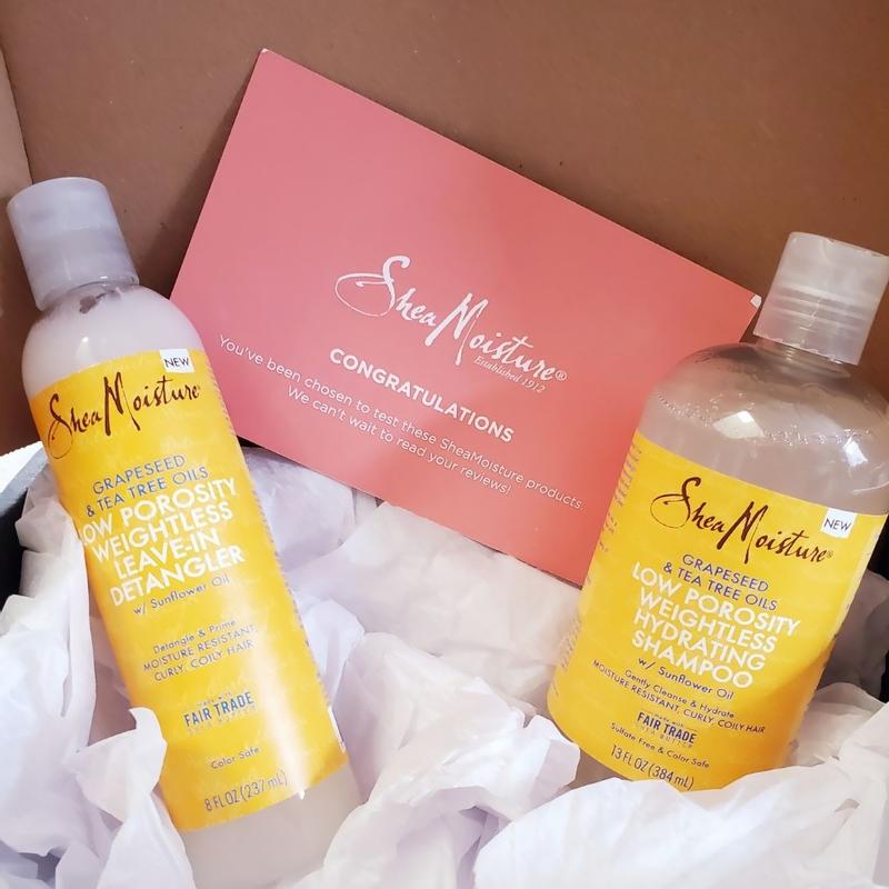 Shea moisture deals low porosity shampoo