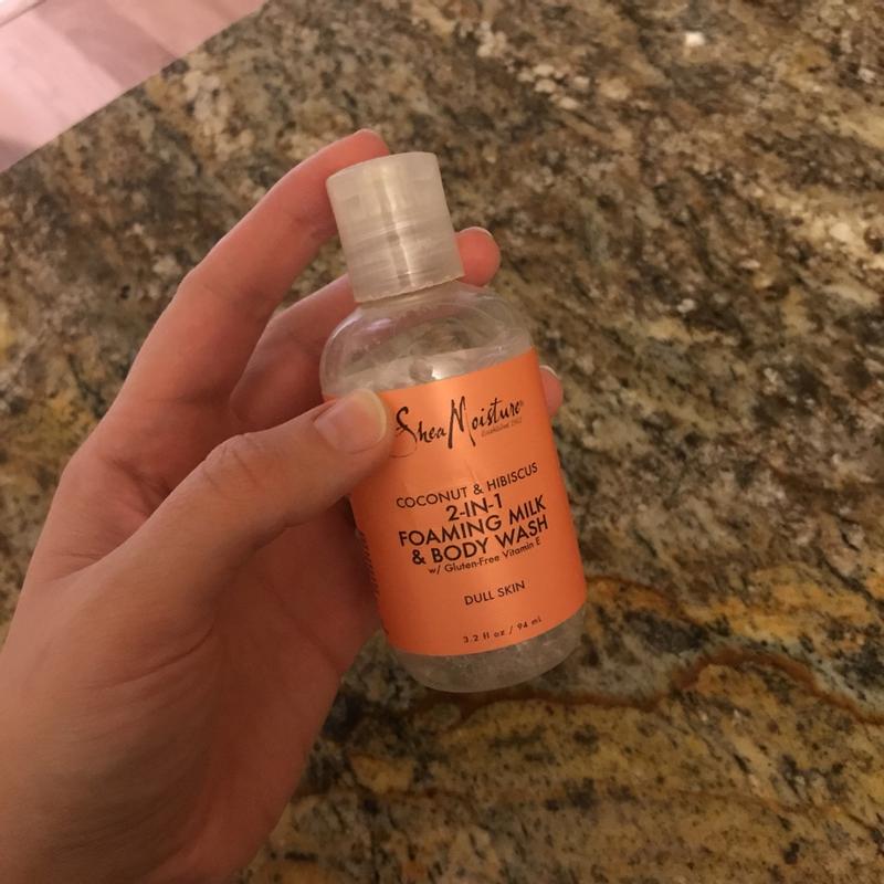 shea moisture coconut & hibiscus foaming milk & body wash