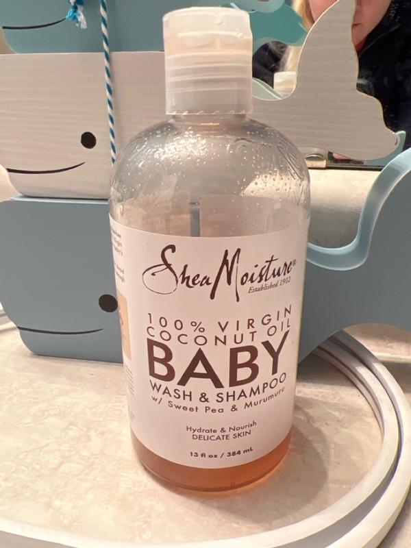  Shea Moisture Baby Essentials, jabón corporal y champú 100%  aceite de coco virgen, cuidado de la piel para bebés recién nacidos y  niños, paquete de 2 unidades de 13 onzas líquidas 