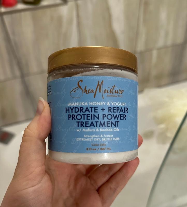 SheaMoisture Hair Mask - Manuka Honey & Yogurt, Hydrate + Repair Protein  Power Treatment, Hair Treatment for Dry, Damaged Hair Care with Organic  Shea