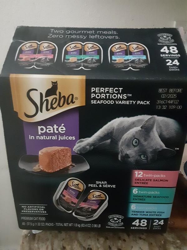 SHEBA Wet Cat Food Pate Delicate Salmon Entree 2.6 oz. PERFECT