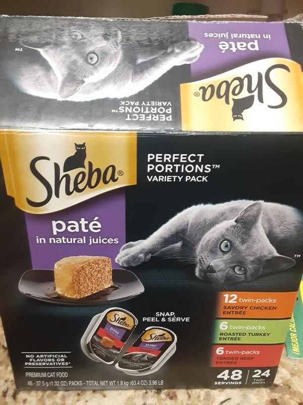 Sheba Cat Food Perfect Portions Chicken Beef Turkey Variety Pack