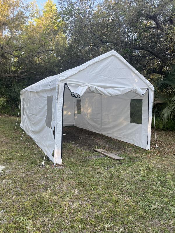 Carport Canopy, White, 10 x 20-Ft. | True Value