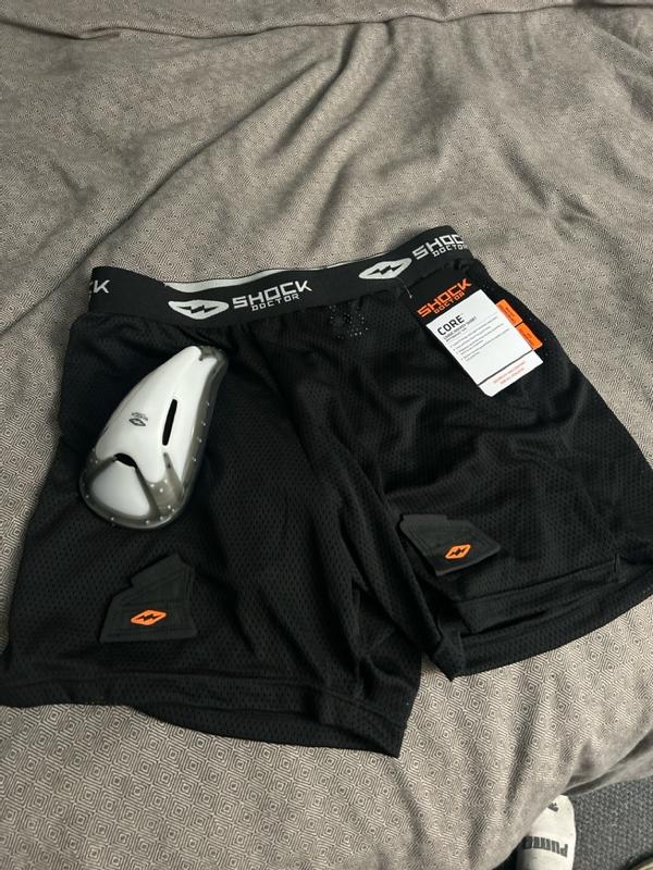 Shock Doctor Loose Hockey Short With BioFlex Cup – Boys Or Mens Hockey Jock, Black