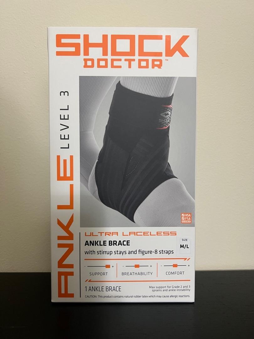 Shock Doctor Ultra Laceless Figure 8 Straps Ankle Brace with