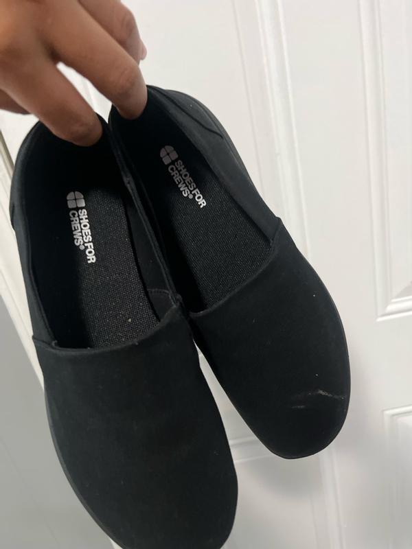 NWOT WorkShoes For Crews Black Slip-On Loafers with Red Insole Amazon.com: Shoes For Crews Merlin Unisex Slip-On Work Shoe  main image 2
