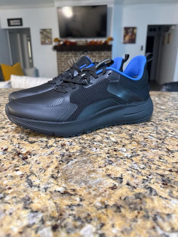 Crossing 4SG Women's Black Non-Slip Shoes with Blue Accents