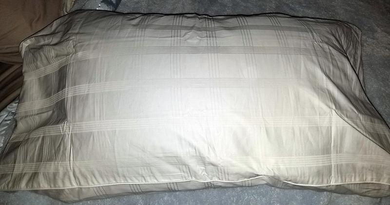 Pillow case on pillow