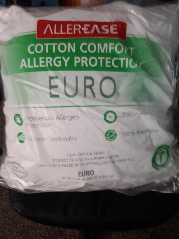 Allerease cotton allergy shop protection euro pillow