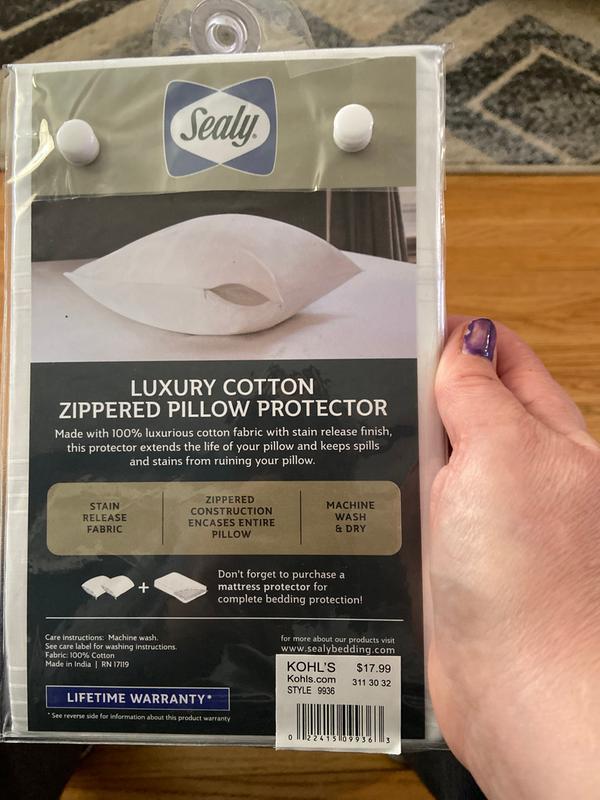 Sealy Luxury Cotton Pillow Protector