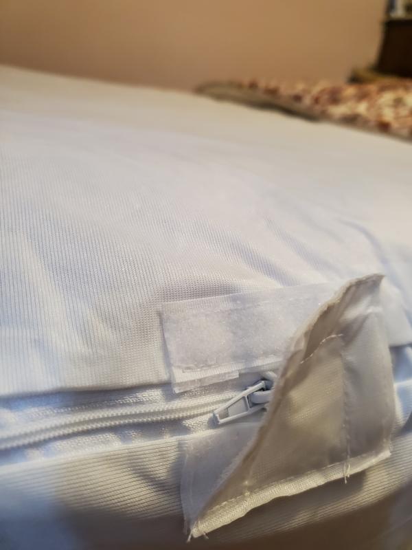 Zipped and velcro secured for complete enclosure